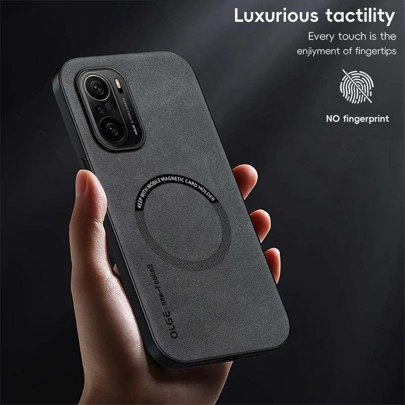 Magnetic Retro Leather Case For Xiaomi Poco F3 F4 PocoF3 PocoF4 Wireless Charging Phone Case Cover