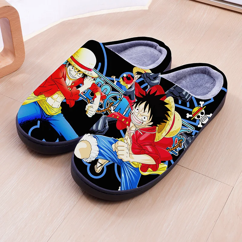 One Piece Winter Slippers - Luffy Roronoa Zoro Warm Non-Slip Comfort Soft Shoes,Home Bedroom Slipper,Anime One Piece Fans Gift - view 5