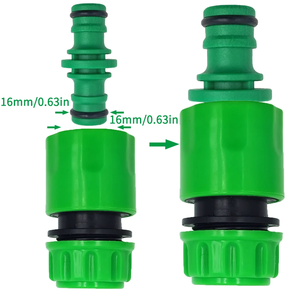 Wąż ogrodowy Szybkozłącze ABS 1/2” Końcówka Podwójne męskie złącze węża Zestaw przedłużaczy do rur wężowych