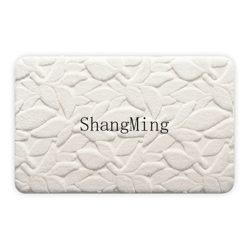 

PYH new product fine velvet leaf thickened door floor mat bedroom non-slip mattress study floor mat