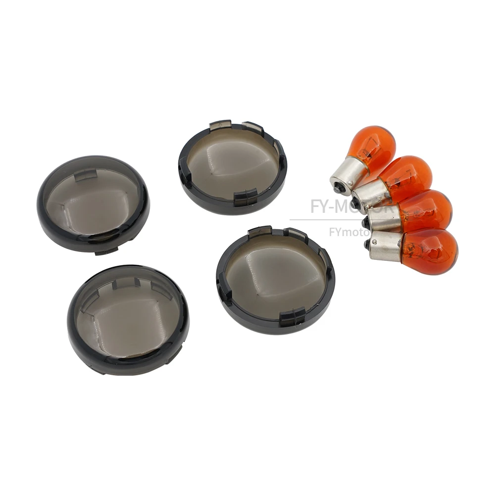 Motorcycle Signal Lens and Bulb Kit case Fit For Harley Sportster XL883 XL1200 X48 72 For Dyna V-Rod VRod