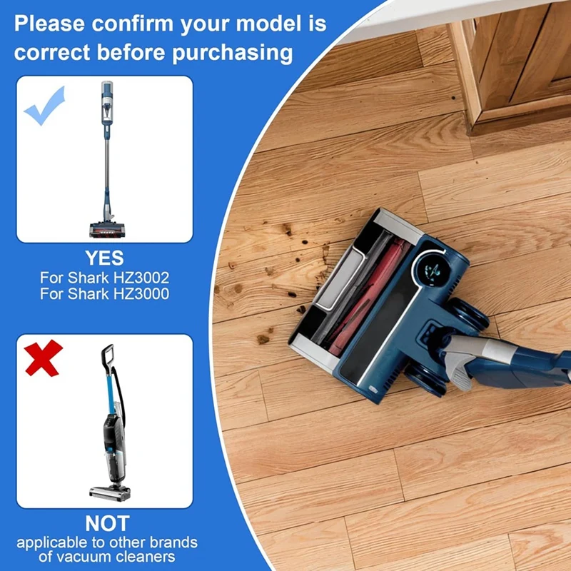 Roller Brush And Filter Accessories Kit For Shark HZ3002 / HZ3000 Stratos Ultralight Corded Stick Vacuum Cleaner Parts