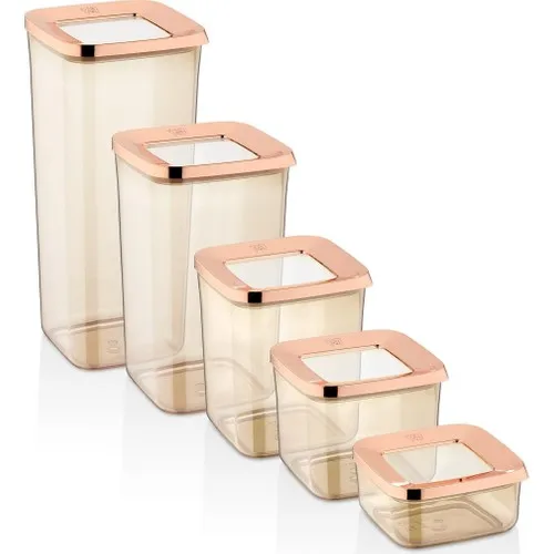 Tubi Home Vip John 5'li Square Storage box Copper