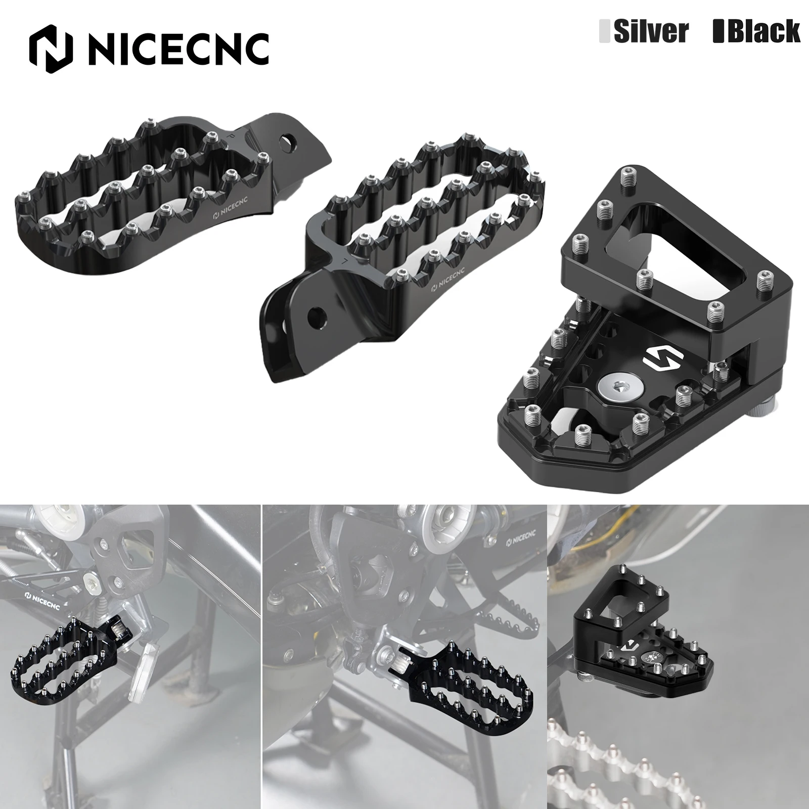 

For BMW R1250GS 2019-2023 Wide Foot Pegs Footrest DualControl Rear Brake Lever Pedal Extender For BMW R 1250 GS 2023 2022 2021