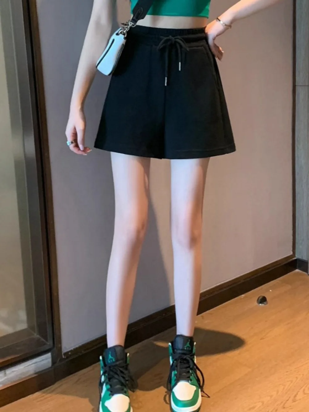 Fno pockets emale طالب جامعي الترفيه المنزل الرياضة تشغيل السراويل فضفاضة تناسب الركض السراويل، ملابس رياضية لليوجا، السراويل الرياضية الصالة الرياضية