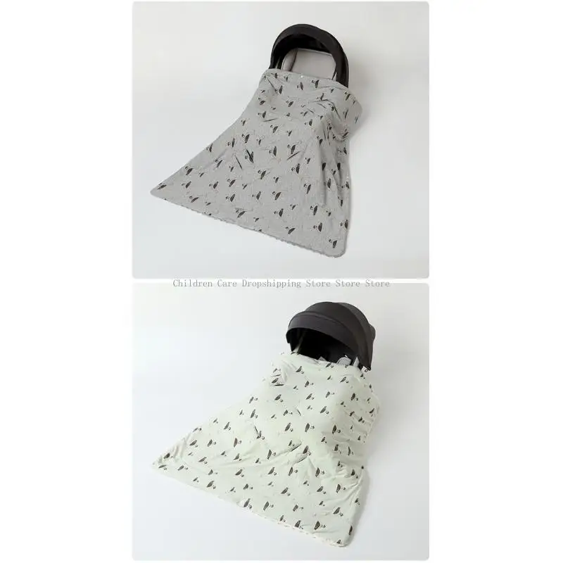 Cobertor acolchoado algodão macio e respirável para carrinhos bebê