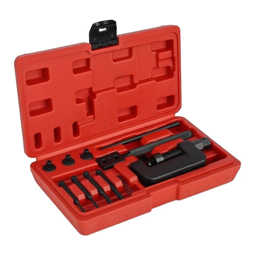Chain Breaker Tool Kit for #35 through #630 Chains with Chromium Vanadium Construction and Precision Fit Breaking Tips