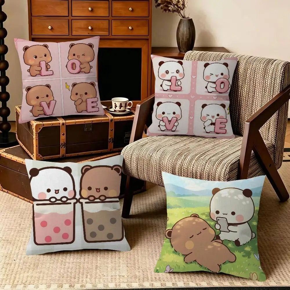 CARTOON Bubu Dudu  Decorative Room Aesthetics Pillow Case Home Decor Bedroom Sofa Bed Pillow Cover 45x45