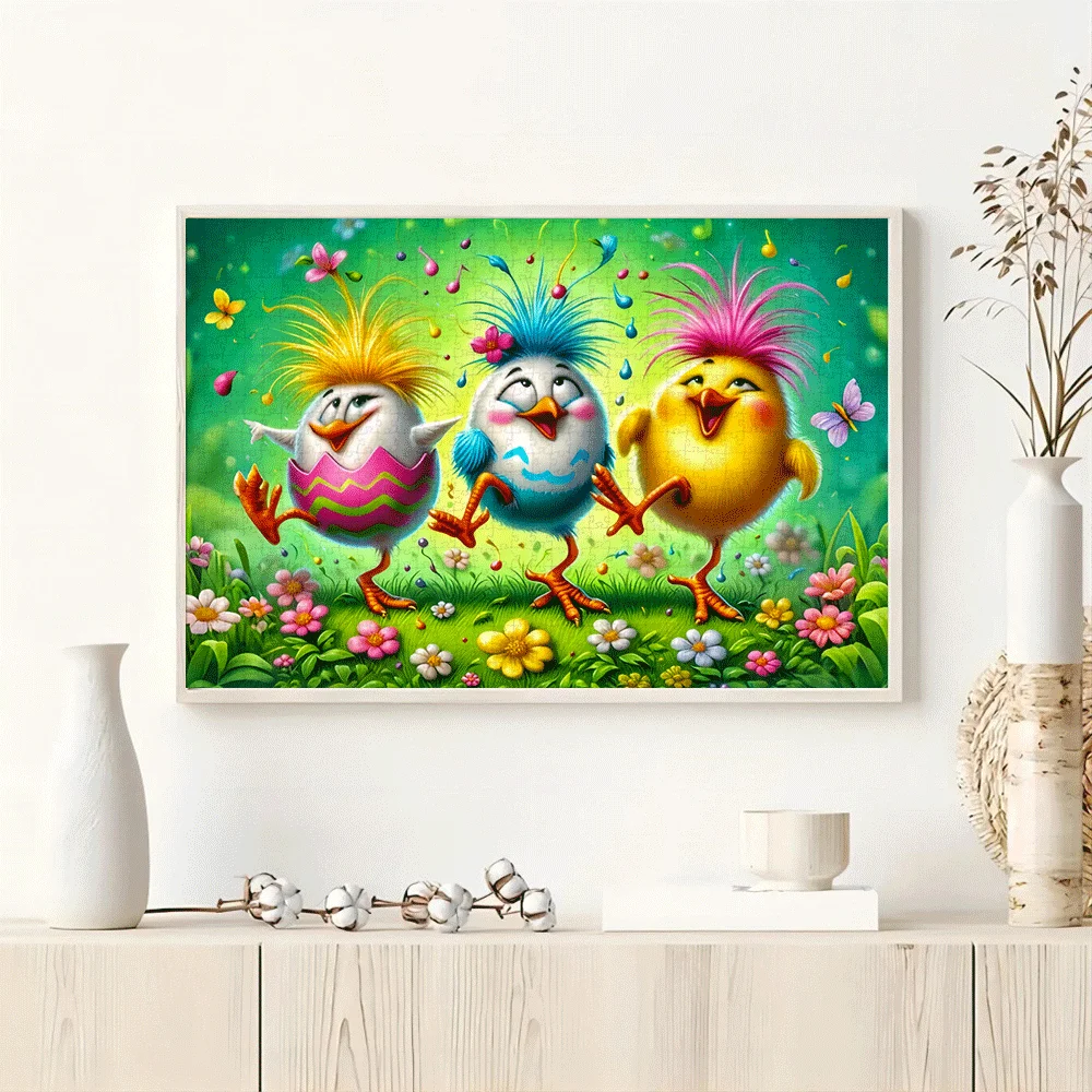 Chick, Easter Elements Paper Puzzle 1000pcs Large Jigsaw Toy Adult Game Gift Family Interactive Puzzle DIY Home Decor Brain Ch
