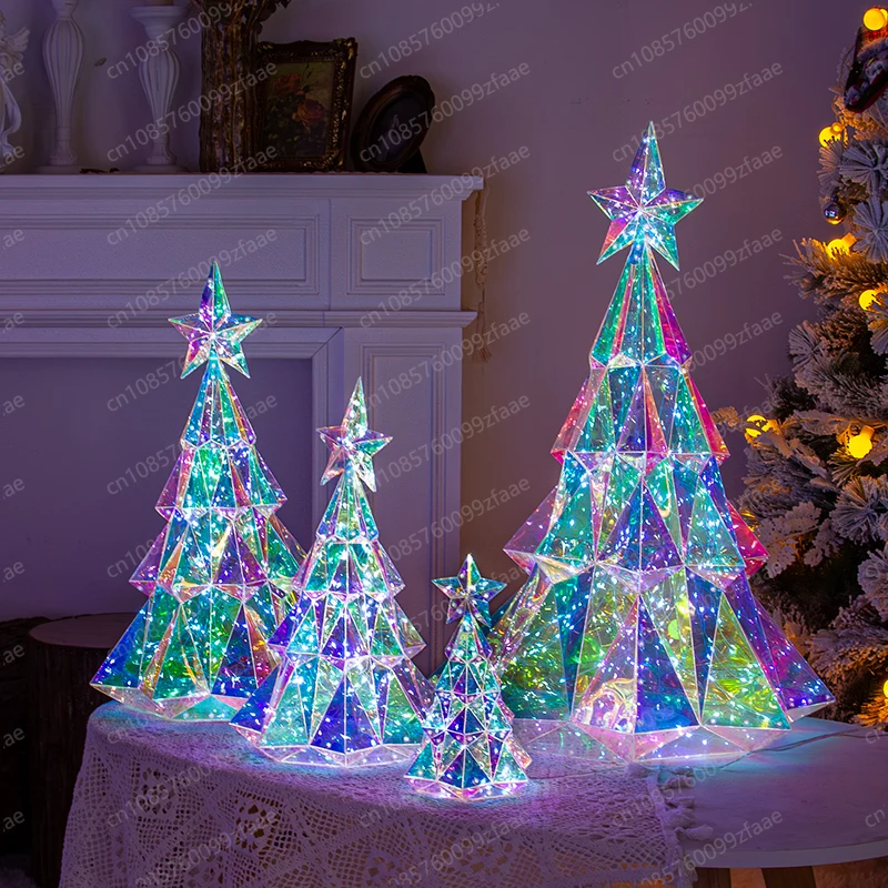 Christmas tree hologram rhombus flash home decoration Christmas tree