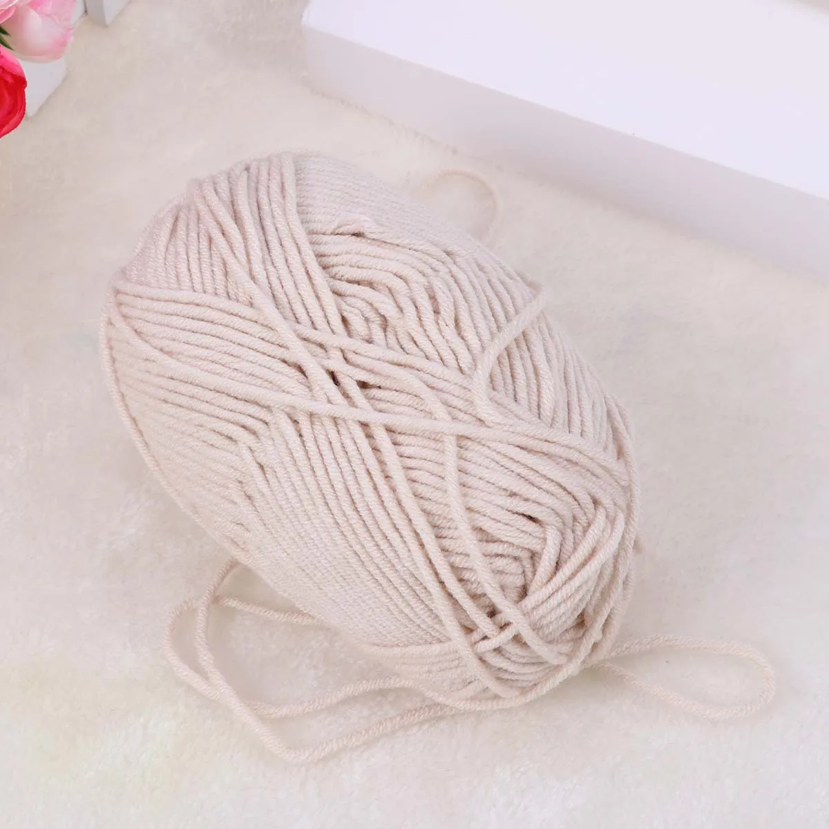 

Milk Cotton Yarn Super Soft Warm Chunky for Sweaters Hats Scarves Knitting DIY Milk Cotton Yarn Knitting Accessories