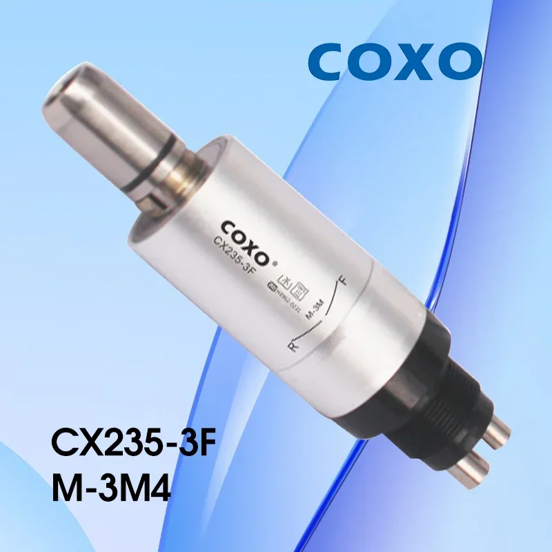 

COXO CX235-3F M-3M4 External Water Cooled Low-Speed Dental Handpiece - Stainless Steel Air Motor for Slow Grinding Control