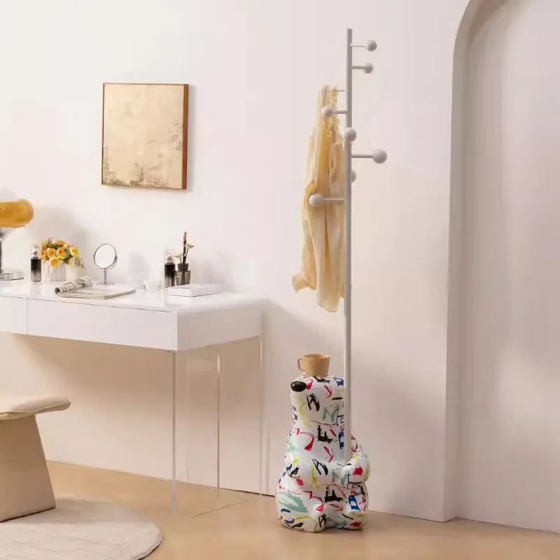 

Cream wind coat rack floor-to-ceiling bedroom household hanger