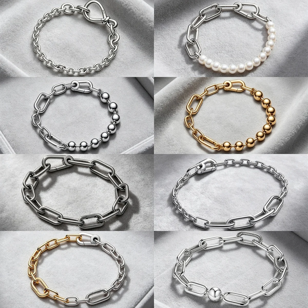 Oferta Imperdível: Pulseira Original Me com Berloques e Contas Redondas para Mulheres, em Prata Esterlina 925, Joia de Luxo Feminina