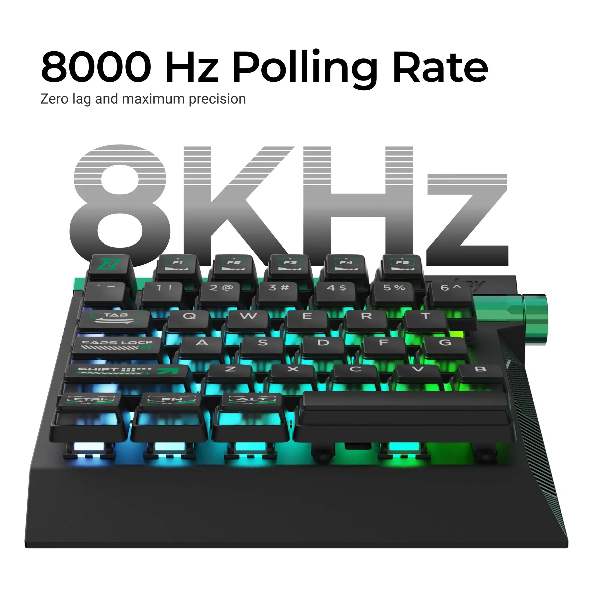 Lemokey L0 HE One Handed Magnetic Switch Gaming Keyboard 8K Polling Rate Full Metal Body Shine-Through Keycaps