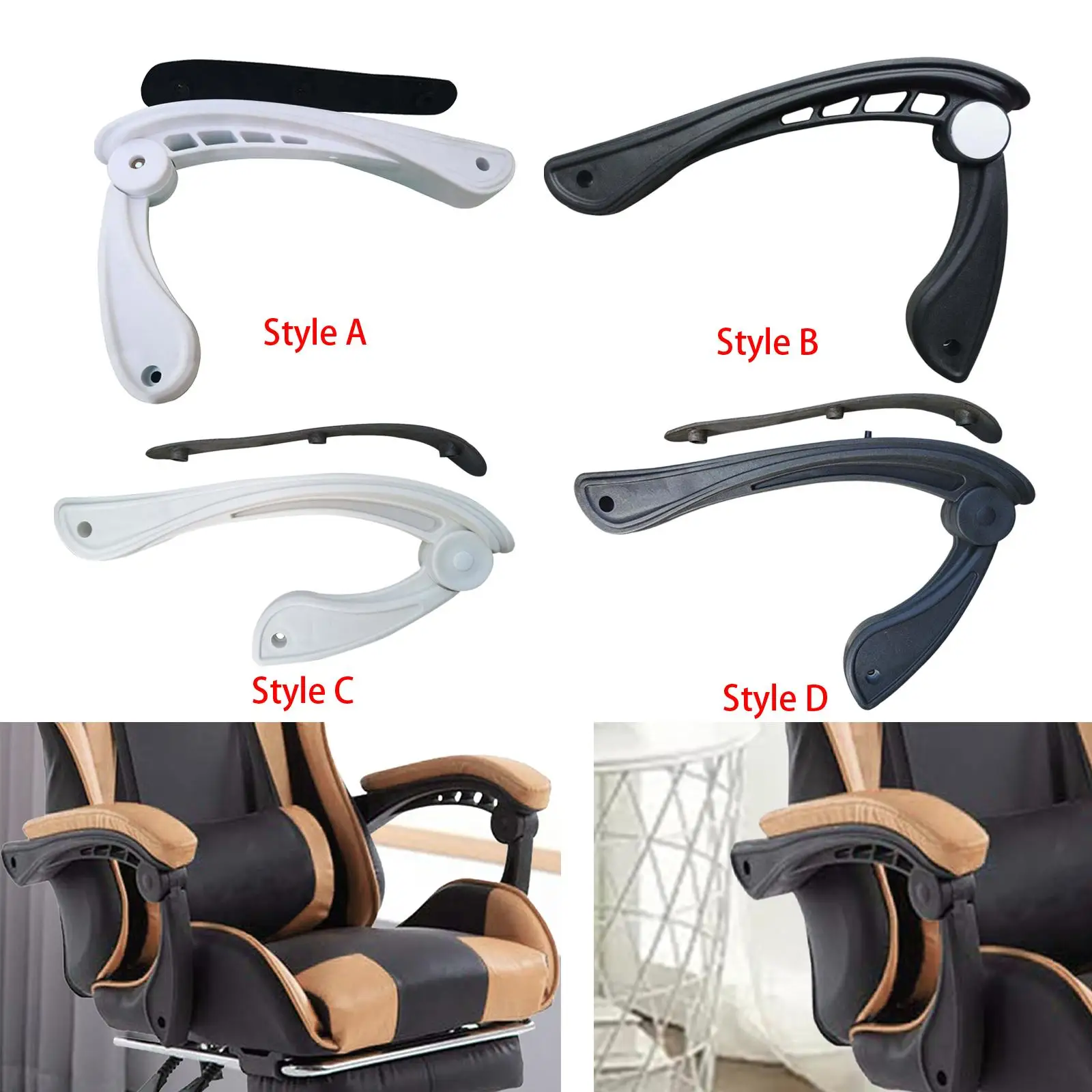 Ergonomic Chair Armrest Accessories Swivel Lifting Handle for Universal Desk Chair Home Office Study Room view 6