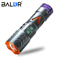BALDR 5000LM Led Glare Cannon Flashlight Zoomable Rechargeable Waterproof Outdoor Super Powerful Light Source Mosquito Repellent