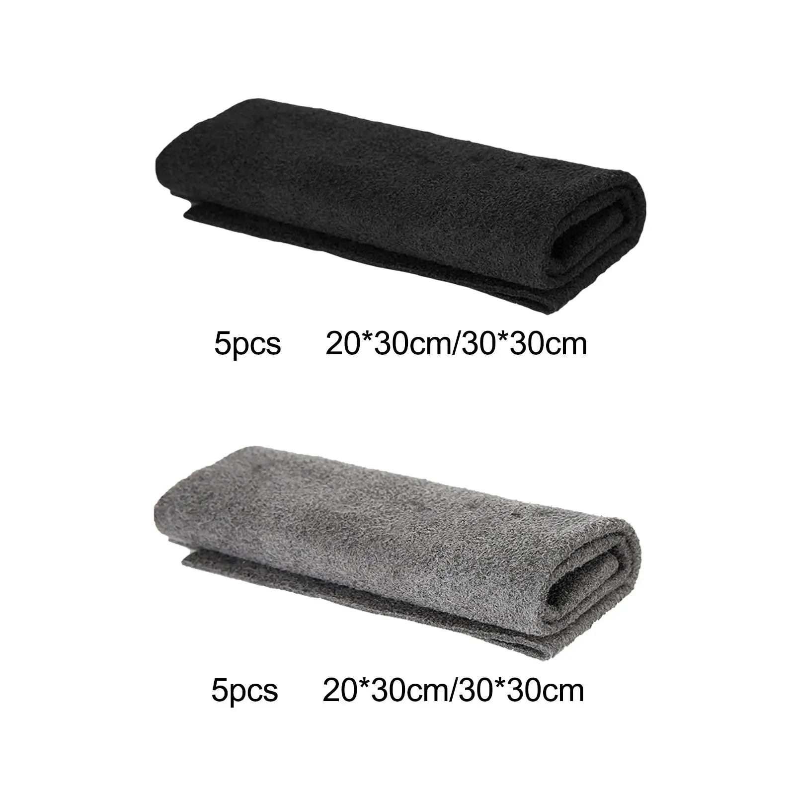 5Pcs Felt Cleaning Cloth Washable Soft Scratchproof Polishing Highly Absorbent for Automotive Kitchen House Dashboard Home