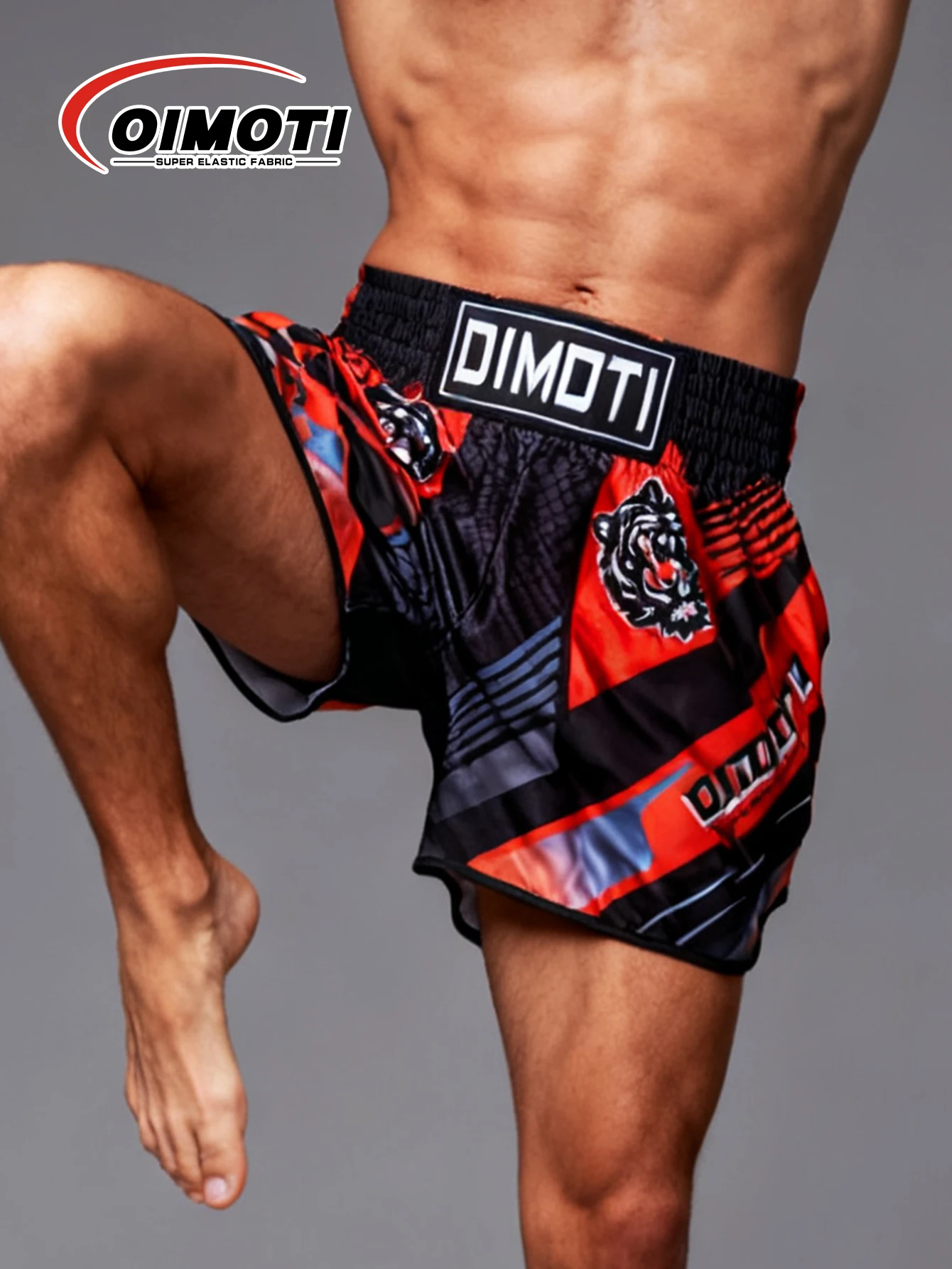 ONE Fitness Quick Dry Elastic Sports Shorts for Men Casual Martial Arts Boxing Wrestling Training Pants