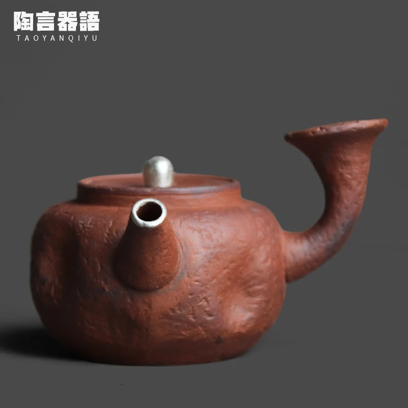 Original Mine Old Rock Clay Side Handle Teapot Chinese Zen Kung Fu Tea Ceremony Tea Bag Brewing Tea Maker Single Pot