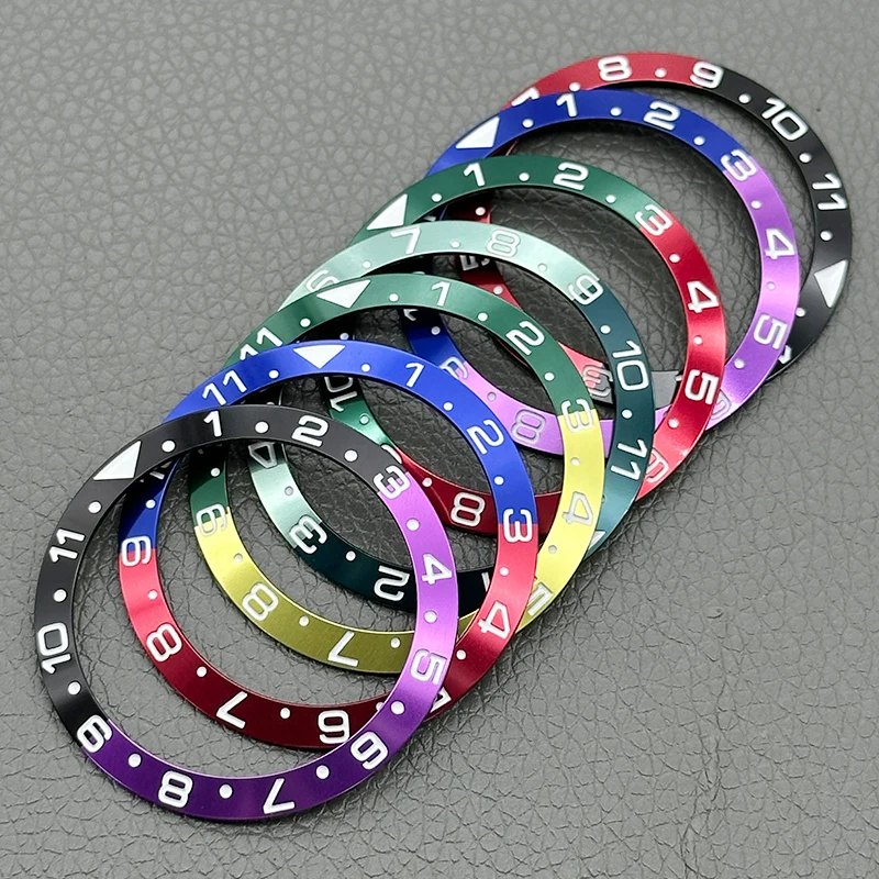 38mmX30.6mm Curved Aluminum Bezel Insert Compatible with SKX007 SKX009 SRPD GMT SUB and Seamaster 300 Series Watch Bezel Ring