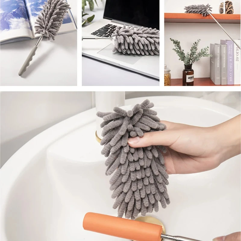 1.35M/2.5M Extendable Duster Long Handle Dust Remover For Furniture Bed Sofa Window Glass Cleaner Household Cleaning Tools - view 5