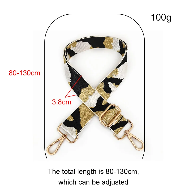 New Adjustable One-Shoulder Belts Color Wide Shoulder Strap Camouflage Bag Belt Long Strap For Handbags Female Bag Accessories