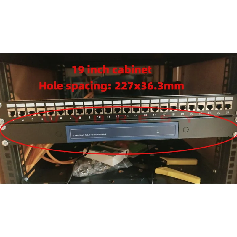 19Inch Cabinet Tray For TP-LINK (TL-R5009PE-AC) Solid Metal Bearing Platform Hold Network Hardware Stably Onto Vertical Uprights