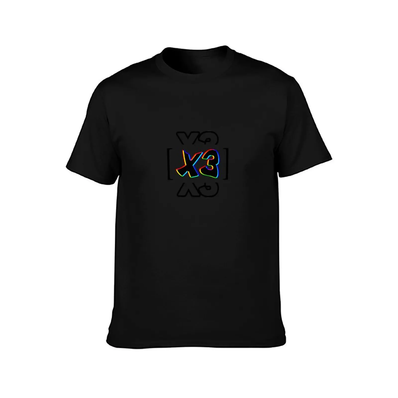 X3 Bracket [REVERSE] T-Shirt Summer Casual Cotton Tee Oversized Streetwear Tops Vintage Graphic Print Loose Fit Short Sleeve