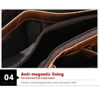 WESTAL Genuine Leather Wallet with Coin Purse RFID Wallet for Men Cardholder Money Bags 5