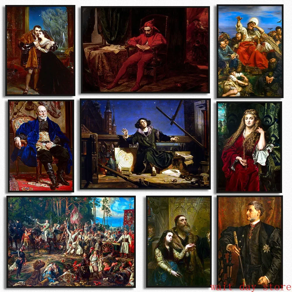 Stanczyk-Póster Vintage de Jan Matejko, lienzo antiguo, pintura impresa, arte de pared, arte Retro, decoración del hogar, pintura de pared, regalo