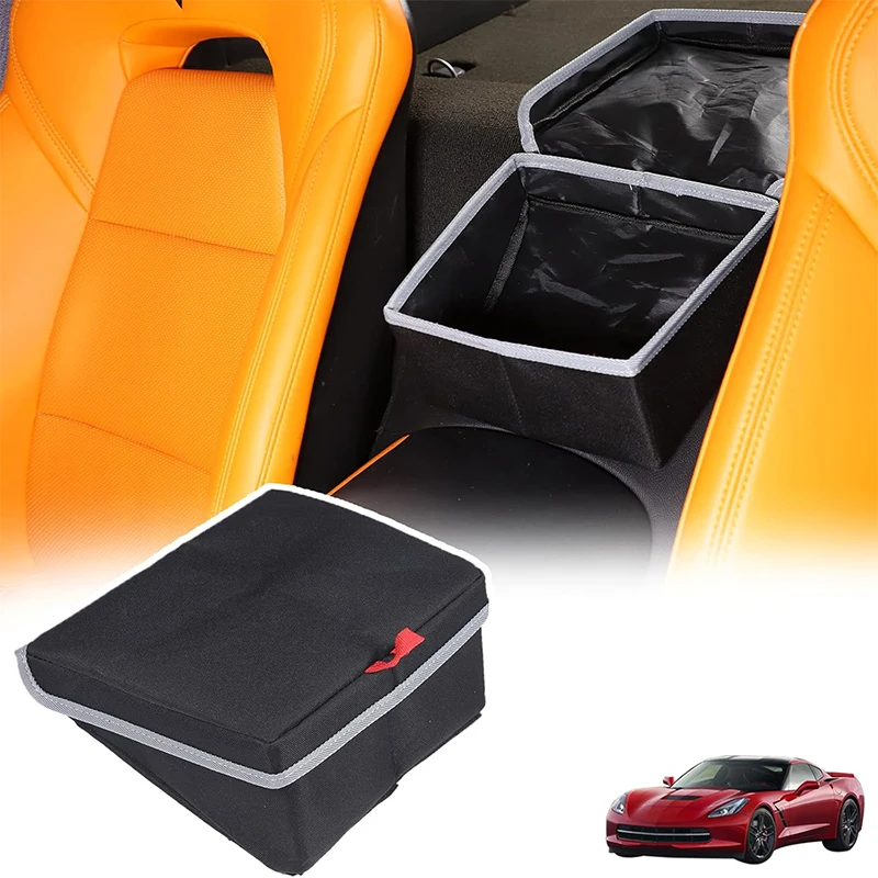 

For Chevrolet Corvette C7 2014-2019 Auto Armrest Seat Organizer Box Armrest Storage Box Back Seat Organizer Accessories