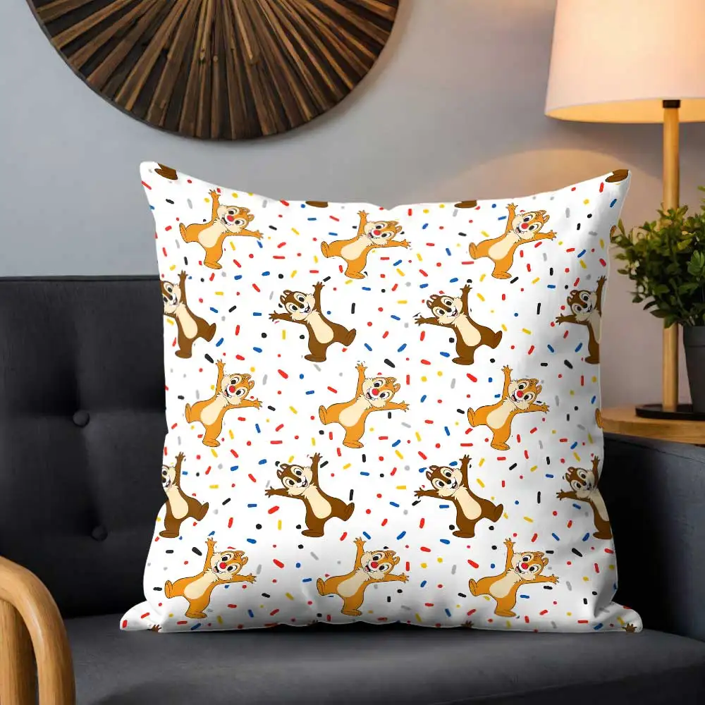 

Sofa Cushions Kawaii Squirrel Sisters Cartoon Throw Pillow Covers Decorative Pillowcases for Pillows Room Decor Cushion Cover