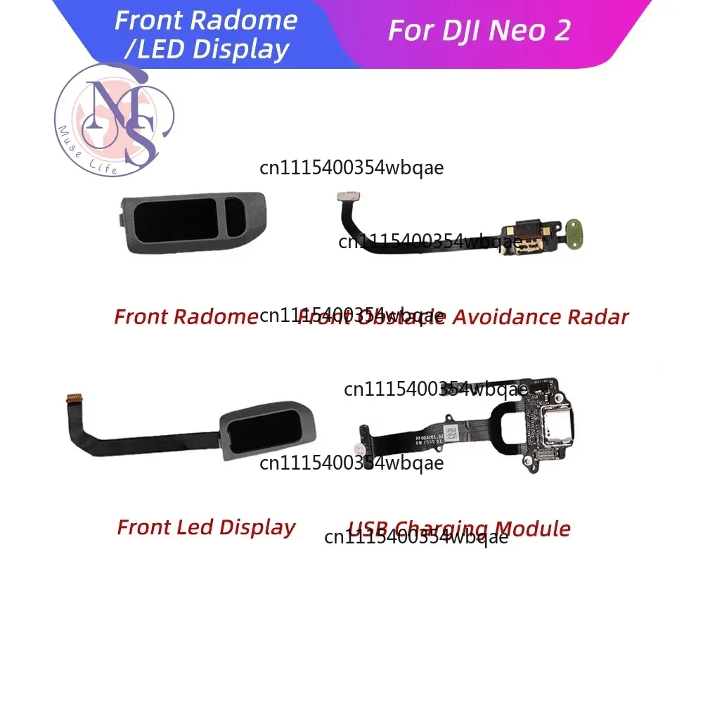 ZOCI-FOR-Front Radar Radome Cover USB Charging LED Display Shell For DJI Neo 2 Drone Replacement Repair Parts
