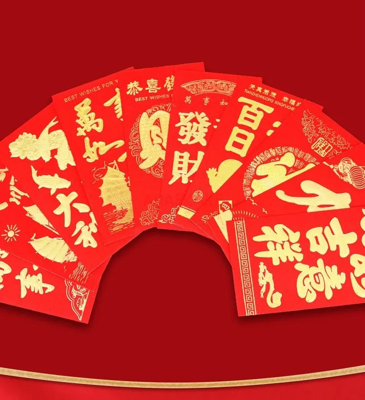 30pcs Red envelope bags are commonly used for weddings with good luck and new year's profits