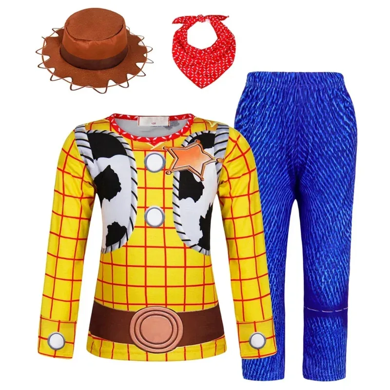 

Jurebecia Boys Girls Jessie Costume Cowgirls Long Sleeve Top Pants Fancy Outfits Halloween Dress Up Clothes