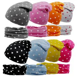 2 Pcs Baby Hat Scarf Set Solid Color Kids Beanie Cap Warm Boy Girl Spring Autumn Winter Hats Infant Toddler Bonnet Accessories