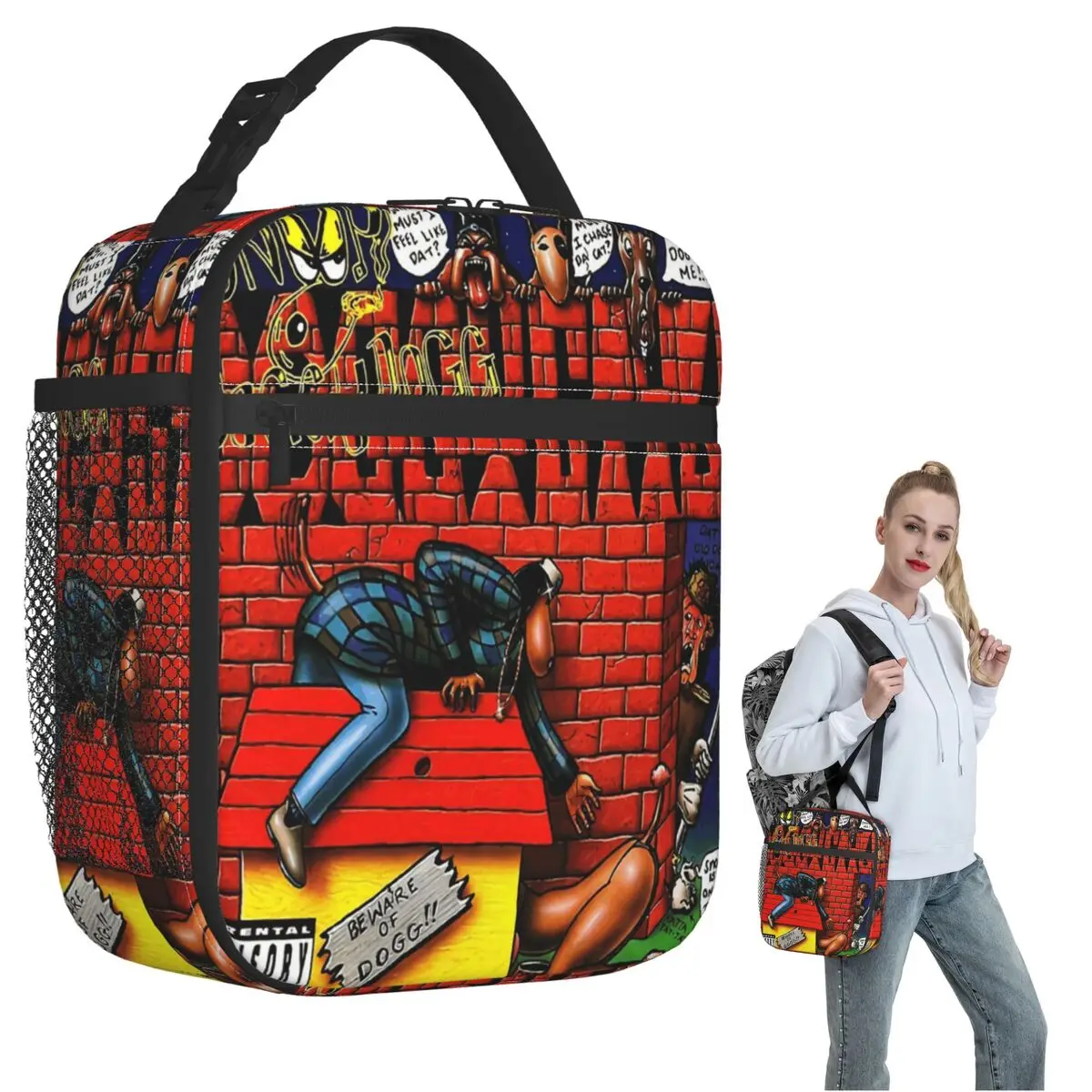 

Snoop Dogg Doggystyle (4) Insulated Lunch Bag for Women Children Leakproof Food Boxes Thermal Lunch Box Tote