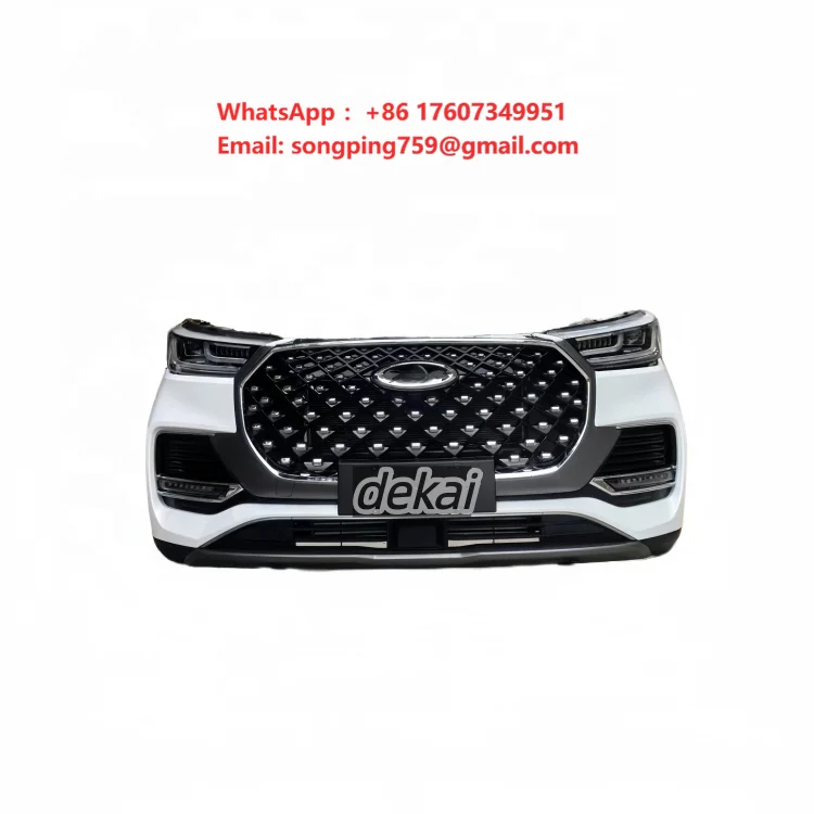For Chery Tiggo 8 Pro Max Used Chinese Vehicles Complete Front Bumper Assembly Kit High-quality Bolt-On Auto Parts 1 Year