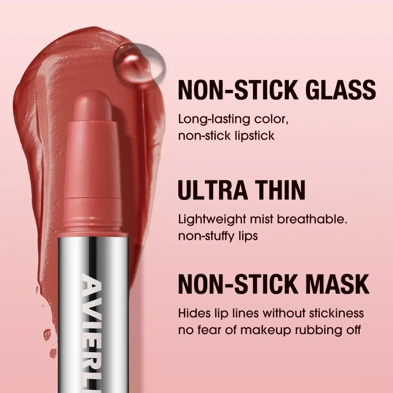 Rossetto liscio opaco - Smalto labbra a lunga durata, idratante e facile da applicare con design a penna rotante - Perfetto per tutti i giorni