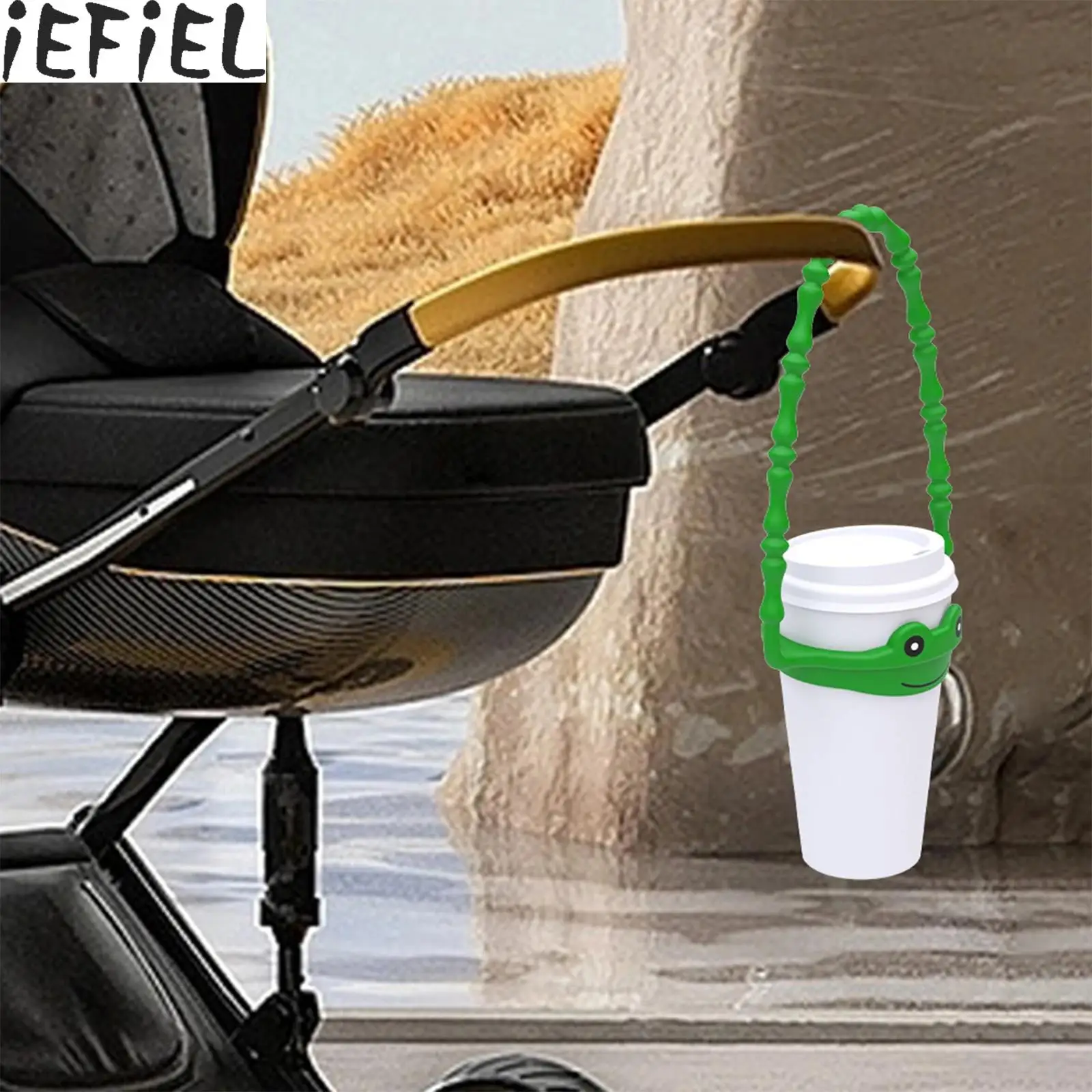 

Portable Silicone Drawstring Ring Bottle Sleeve Water Cup Handle Strap Silicone Ring Strap DIY Water Cup Handle Ring for Cup