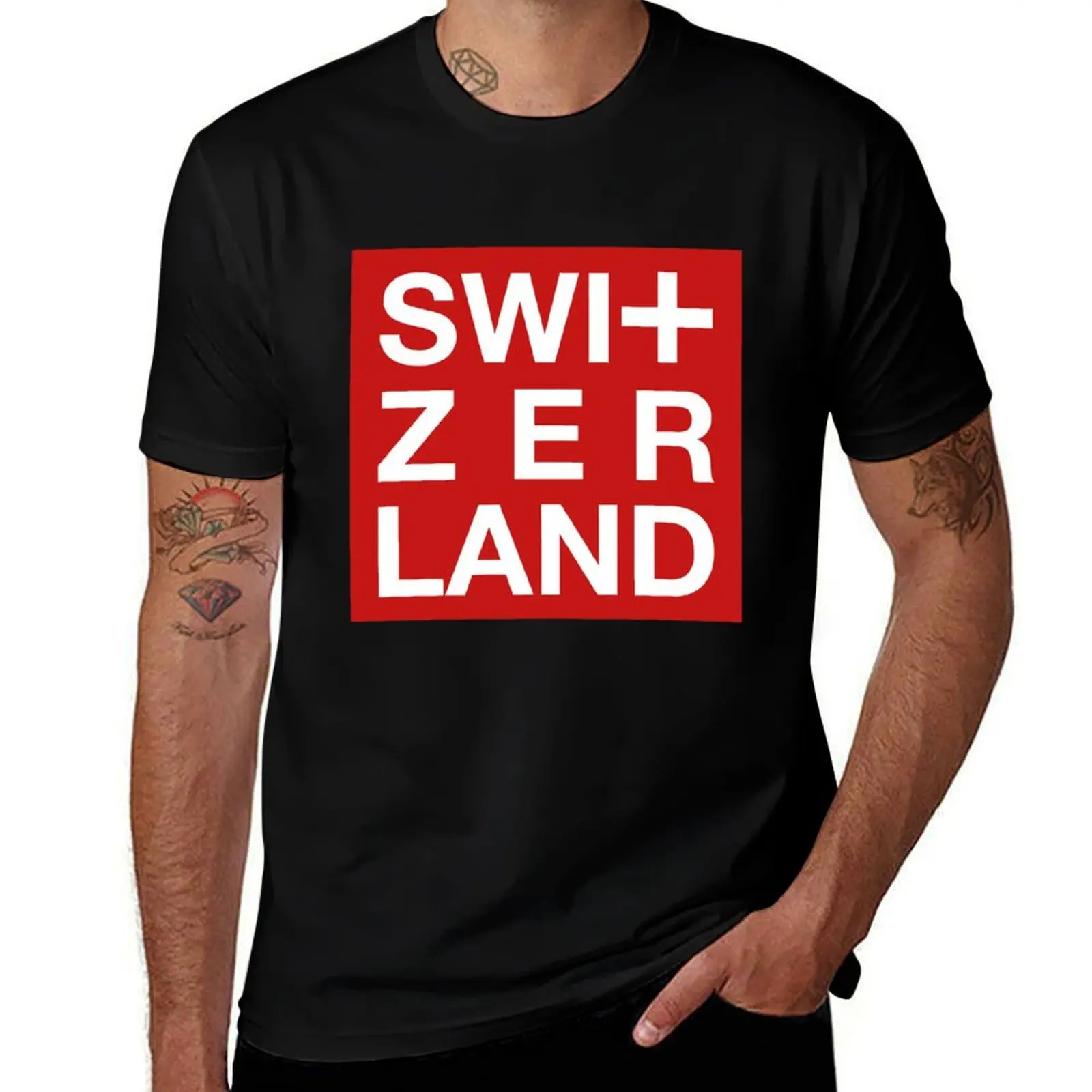 

Switzerland Art Swiss Geneva Zurich T-Shirt Classic Print Short Sleeve Shirt