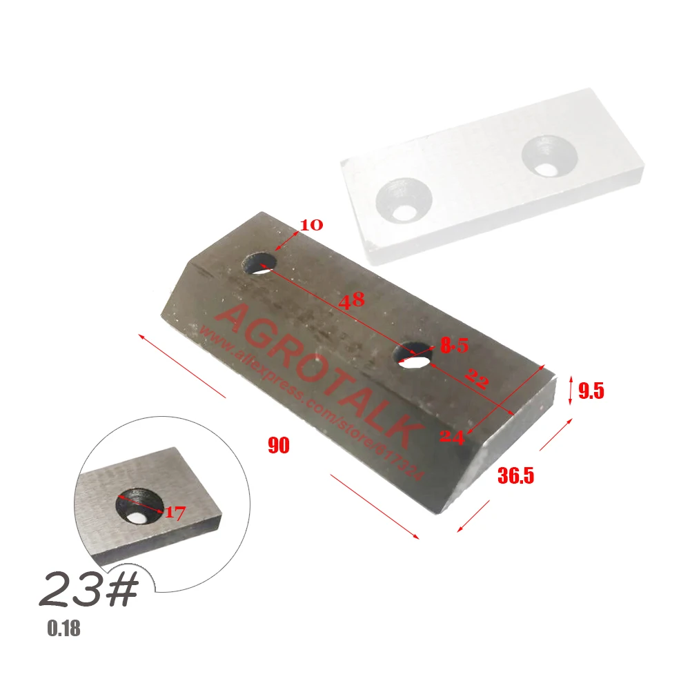 Wood Chipper Blade, 90x36.5x9.5 / 90x35x6
