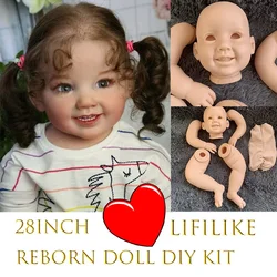 28 pollici cammi reborn doll kit sweet baby enorme baby toddler soft touch colore fresco parti di bambole non finite