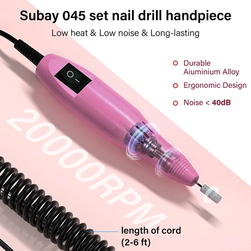 Imagen 2 del producto LINMANDA-taladro eléctrico profesional para uñas, juego de limas para uñas, brocas, removedor de esmalte de Gel, equipo pulidor de uñas portátil