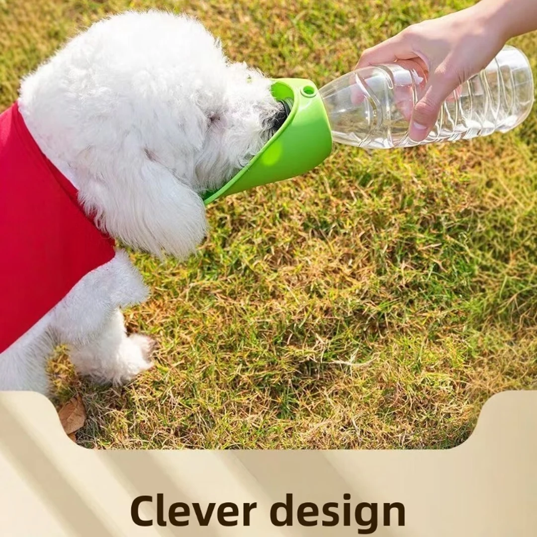 Foldable Portable Pet Water Dispenser Outdoor Travel Drinker Compatible With Regular Bottles One Button Water Outlet Pet Supplie