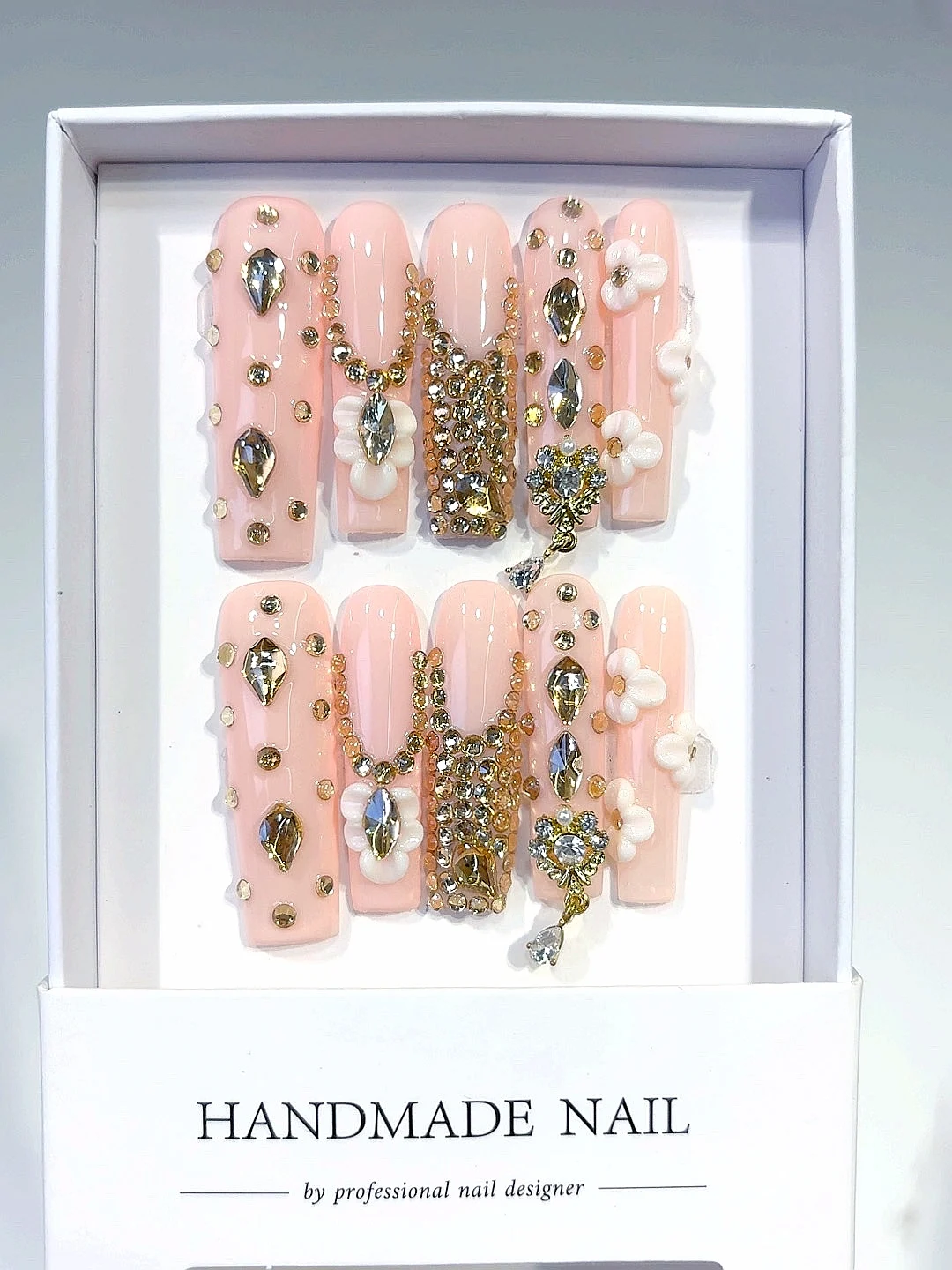 

4cm Multi-Diamond Pendant Three-Dimensional Flower Light Luxury Fingertip Art Nail Art (Jsb05)