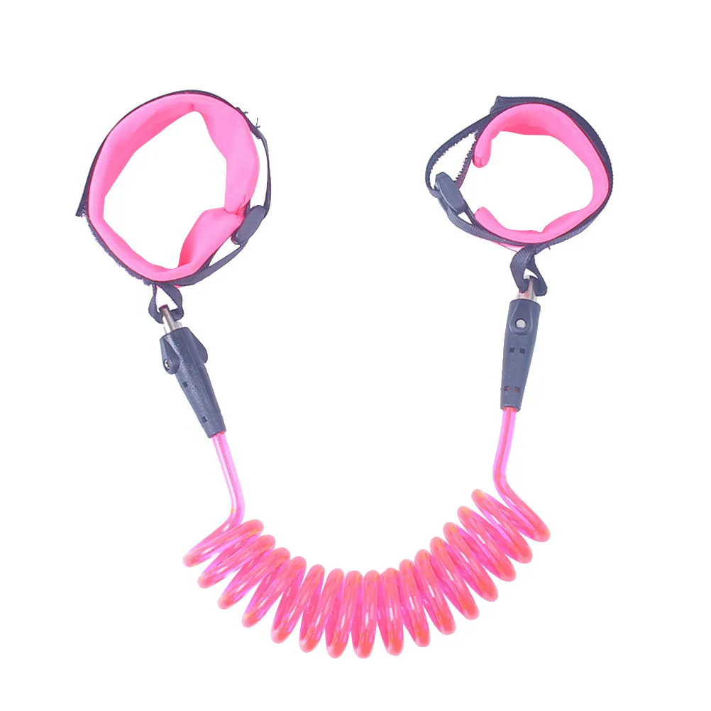 

Детский страховочный ремень 1,5 м с поводком-фиксатором для запястья, предотвращающий потерю ребенка, для использования на улице и в помещении, в парке, на пляже, в торговом центре, из эластичного полиуретана