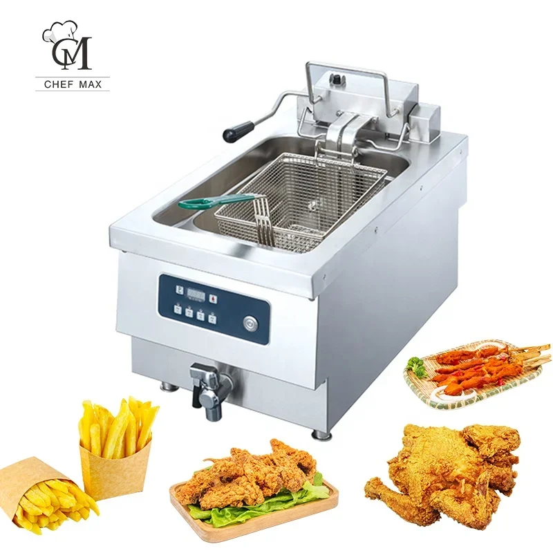 Kitchen Equipment Custom Table Single Double Cylinder Vat Automatic Lift Up fryer electric deep fryers