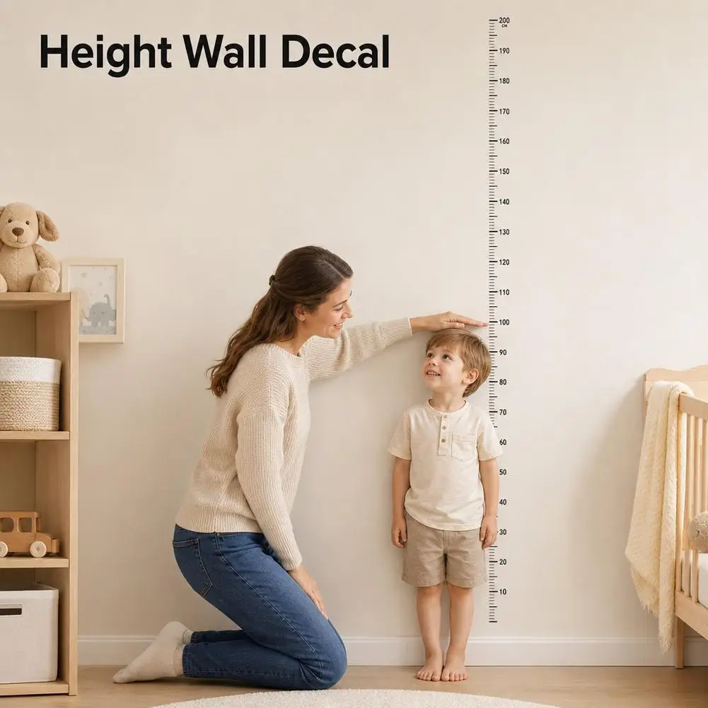 2Pcs Height Sticker 0-200cm Sticker, Living Room Bedroom, Middle School Student Dormitory Wall Waterproof Self-adhesive Height